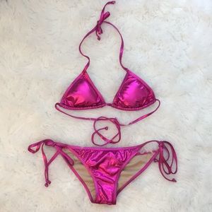 Metallic Pink Bikini